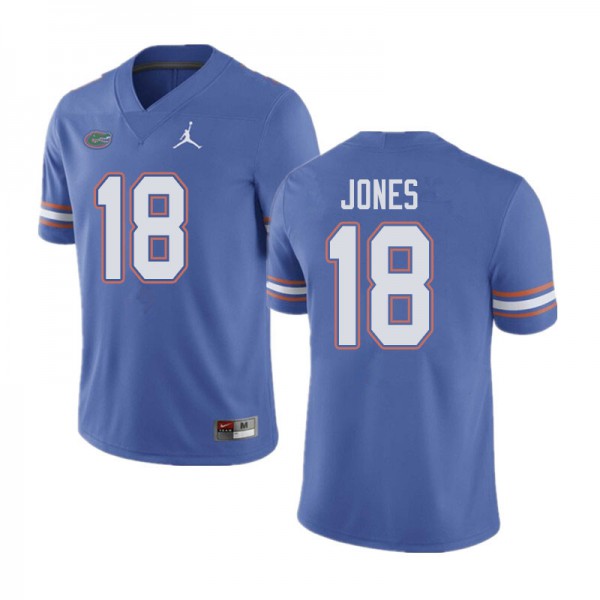 Jordan Brand Men #18 Jalon Jones Florida Gators College Football Jersey Blue